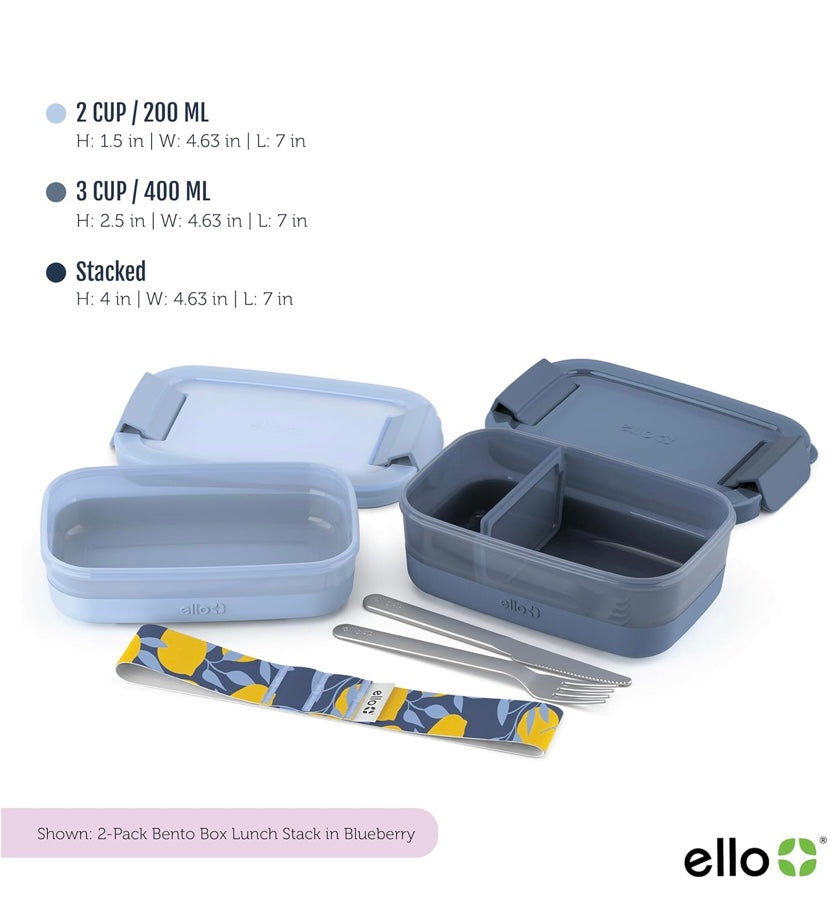 Set 2 bentobox ello Blue PRE ORDEN