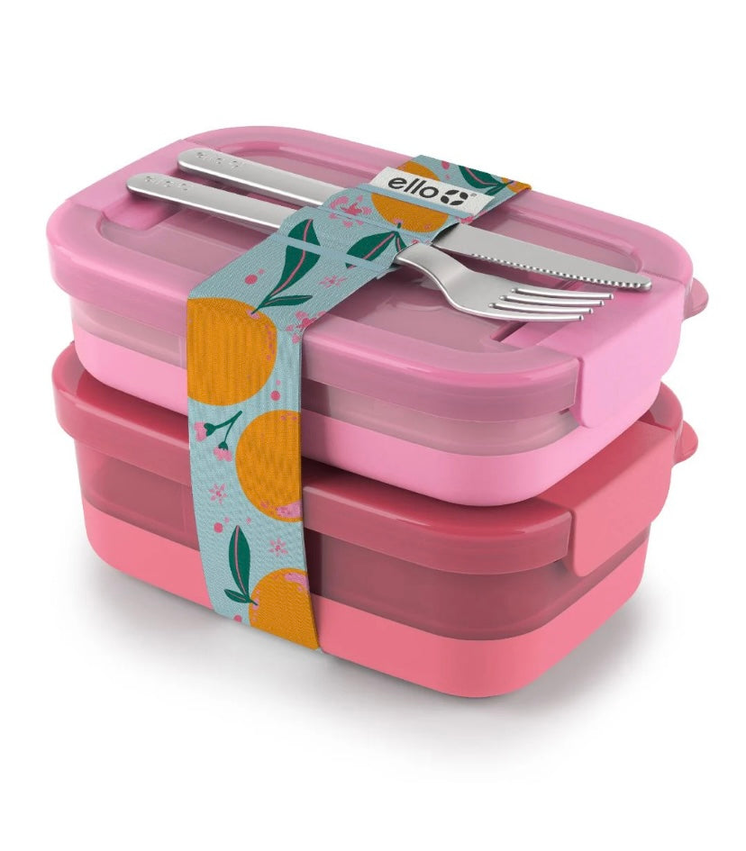 Set 2 bentobox Ello Rosa PRE ORDEN