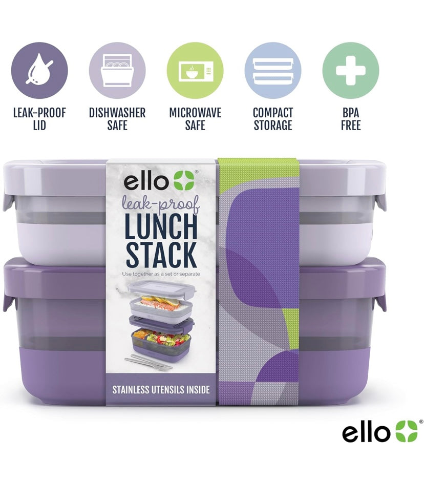 Set 2 bentobox ello Lila PRE ORDEN