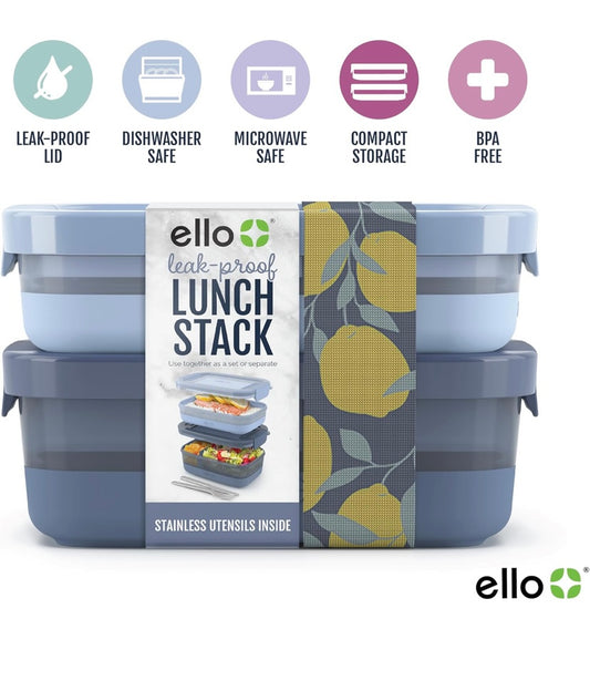Set 2 bentobox ello Blue PRE ORDEN