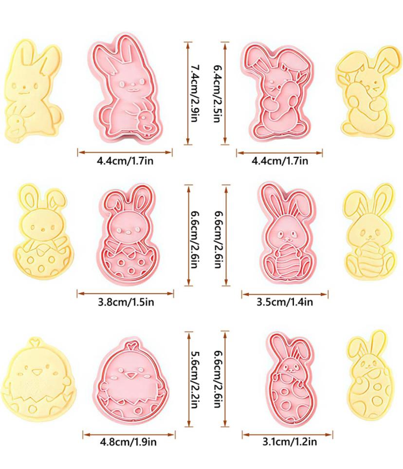 Set Cortador Sello Conejo de Pascua