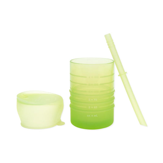 Vaso Silicona con pajilla Bumkins (verde)