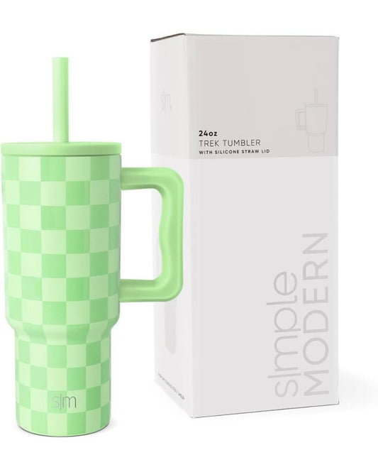 Simple Modern Treck Tumbler Lime Checkmate - Pre Orden
