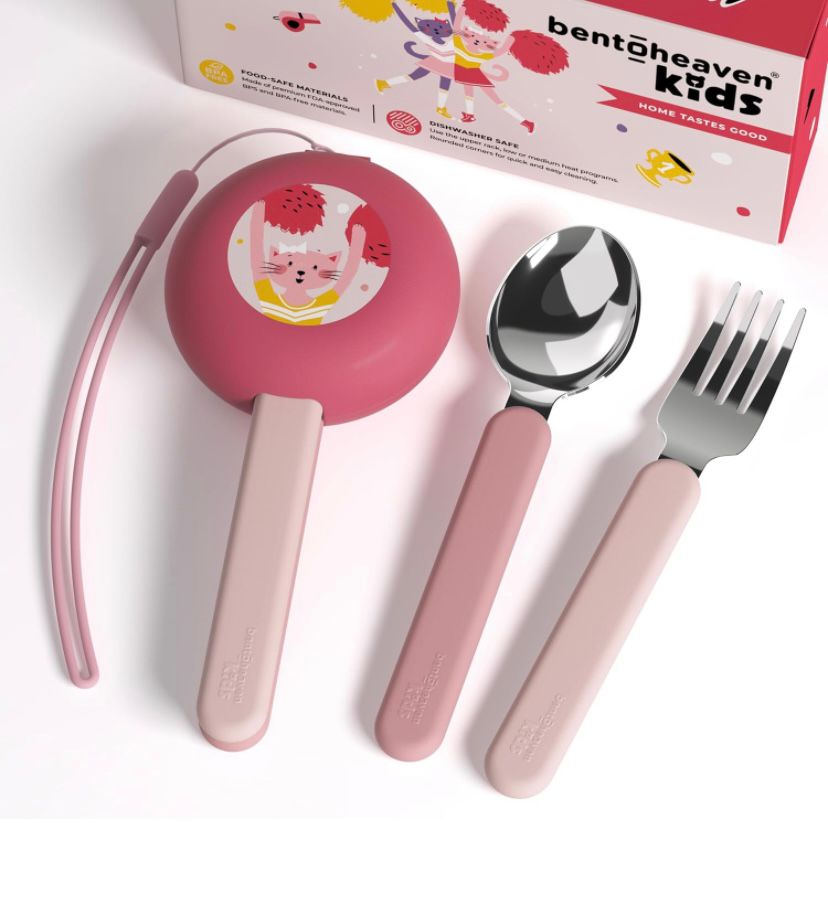 Set Cubiertos Bentoheaven - Cheerleader Cats