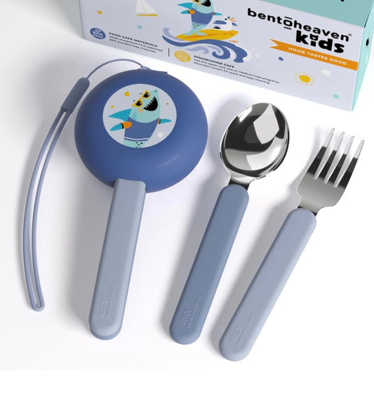 Set Cubiertos Bentoheaven - Surfer Shark